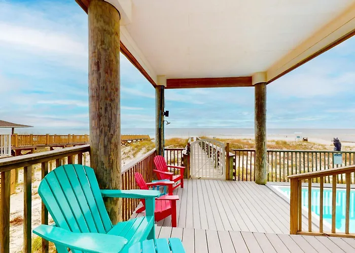 Three Story Beachfront With Private Pool Porch And Boardwalk To Gulf Coast *